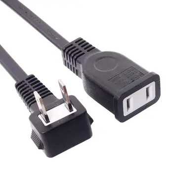 

Jimier Up Angled USA Outlet Saver Power Extension Cord Cable 2-prong 2 Outlets for NEMA 1-15P to NEMA 1-15R 50cm