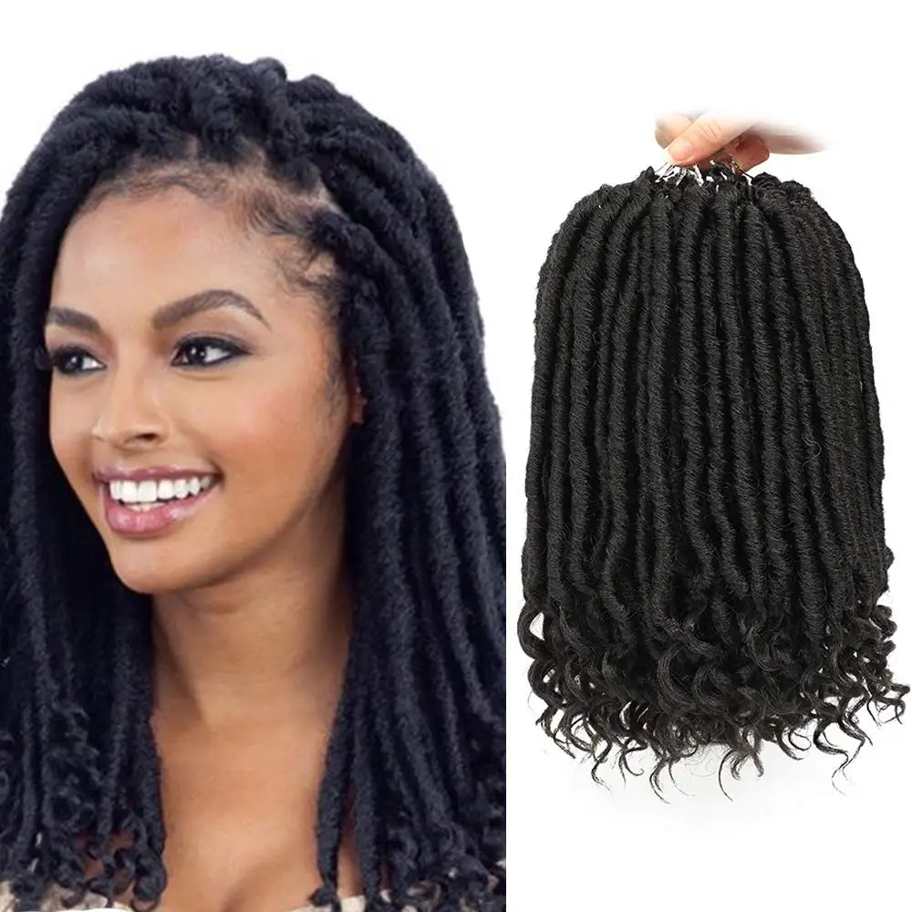 Богиня искусственные локоны в стиле Crochet волосы Locs вязаные крючком косы с