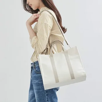 

Canvas Bag Women's Ulzzang StudentsOne-Shoulder Large Capacity Multi-Compartment Cotton Cloth Messenger Bag Handbag