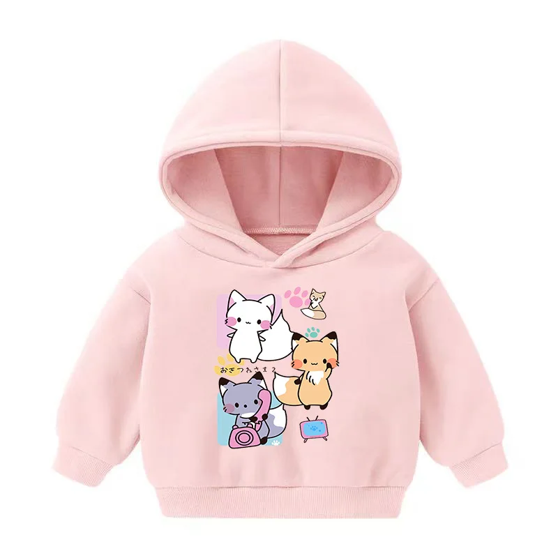 children's hoodie Baby Boys Girls Casual Sweatshirts Long Sleeve Cartoon Hooded Jacket Tops Warm Pullovers Clothes For Kids 2-5Y Fleece Hoodie hoodie black kid Hoodies & Sweatshirts