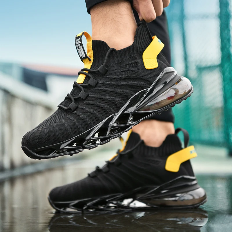

Summer New Men's Running Shoes Blade Chunky Sneakers Trendy Wear-resistant Breathable Cushioning Sports Shoes Zapatillas Hombre