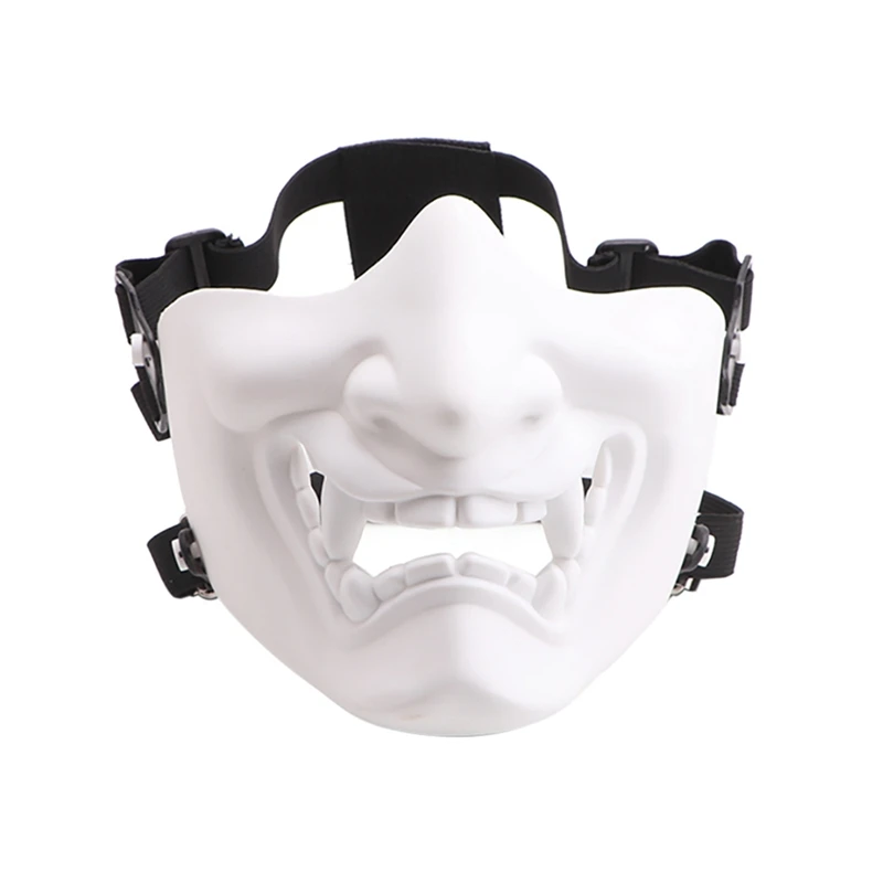 Half Mask Scary Ghost Shape Tactical Protection Outdoor Cycling Camping Hunting Halloween Sportswear Accessories - Цвет: W