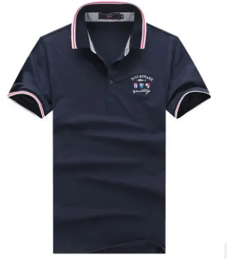 Мужские летние брендовые короткие поло Eden Shark от известного бренда Camisa Masculina мужские повседневные спортивные дышащие полосатые рубашки поло - Цвет: 1882 Navy Blue