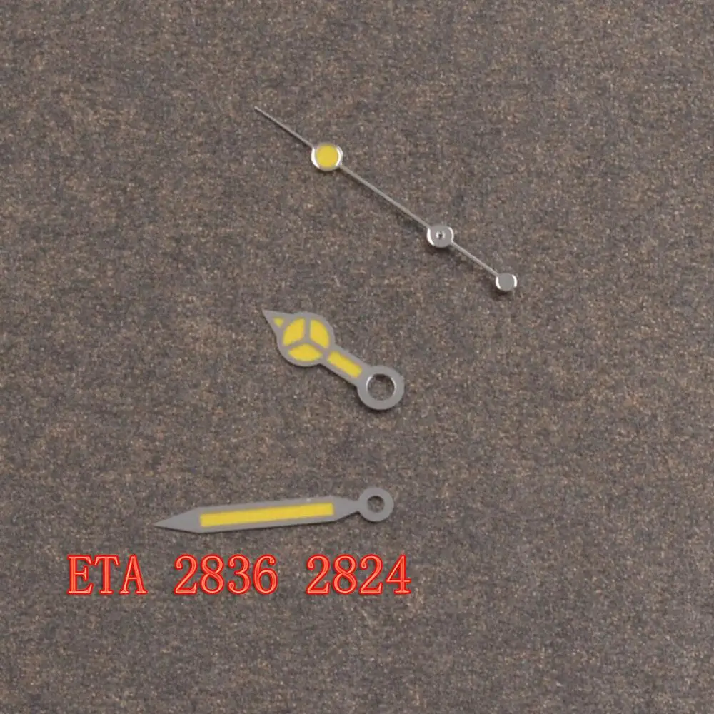 Lancetta Gialla Per Orologio Eta2836 2824 Miyota 8205 8215 Nh35 Nh36 Verde Luminoso