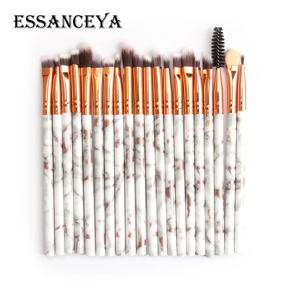 20 pcs ESSANCEYA 10/20Pcs макияж кисти набор для смешивания теней для век мягкая пудра для бровей и ресниц тени для век макияж кисти Cosmestic инструменты - Handle Color: 20 pcs