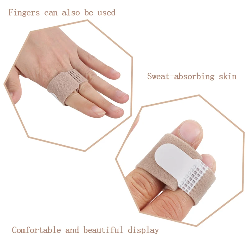 2pcs Fabric Toe Finger Straightener Hammer Toe Hallux Valgus Corrector Bandage Toe Separator Splint Wraps Foot Care