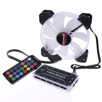

120mm RGB PC Case Fan LED Computer Cooling Fan Quiet Smart Remote Control