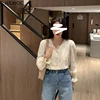 2021 Spring Women's Cute Chic Tops Preppy Style Vintage Japanese Korea Design Button Elegant Formal Shirts Blouses 4