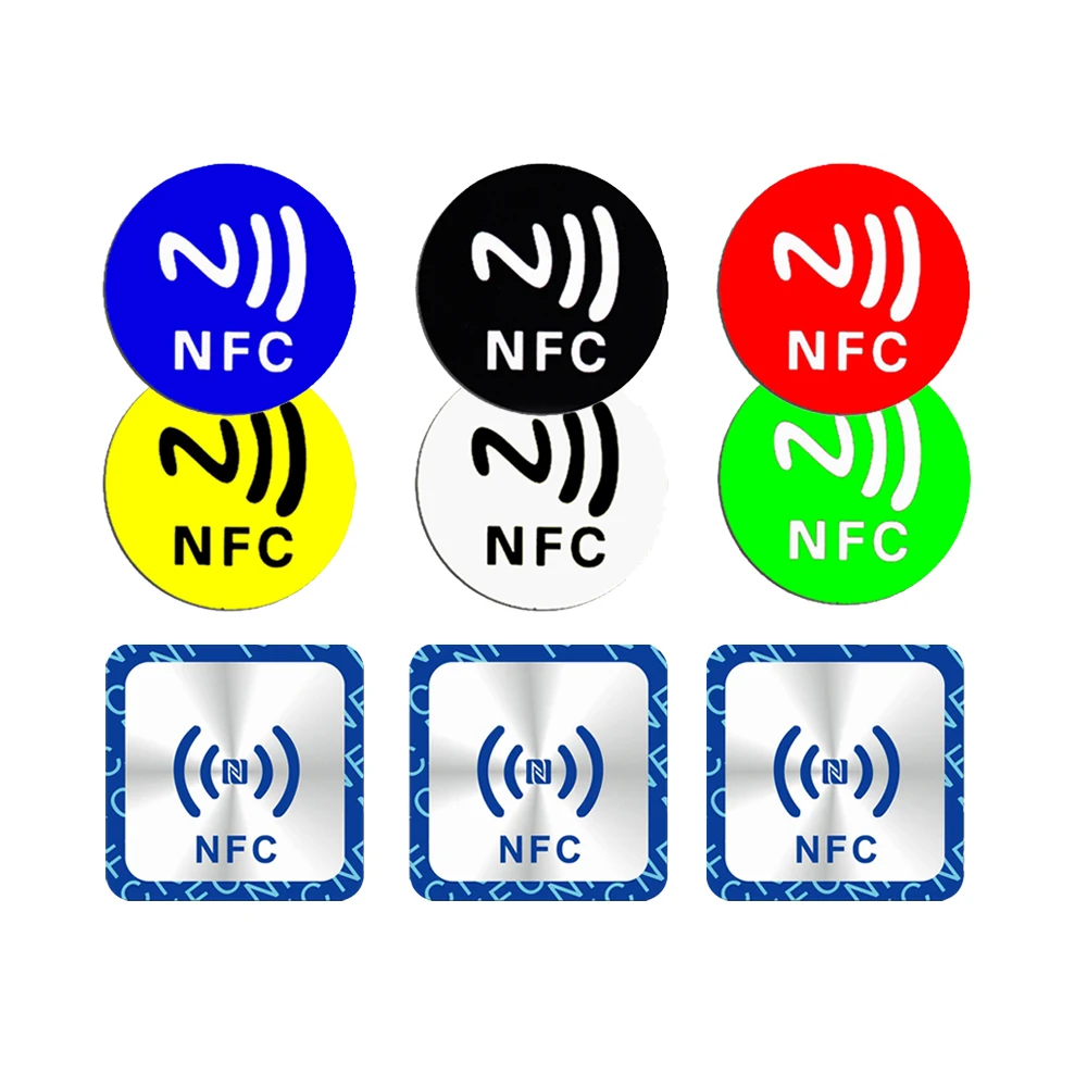 6 шт. NFC Ntag213 Ntag215 Ntag216 наклейка значок Ntag 213 13 56 МГц универсальная Метка RFID Маркер