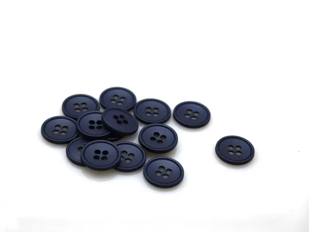 Темно-синий цинк металл сплав швейная кнопка 50 шт. металлические кнопки Круглый, бронза под старину 4 отверстия 13 мм Кнопка