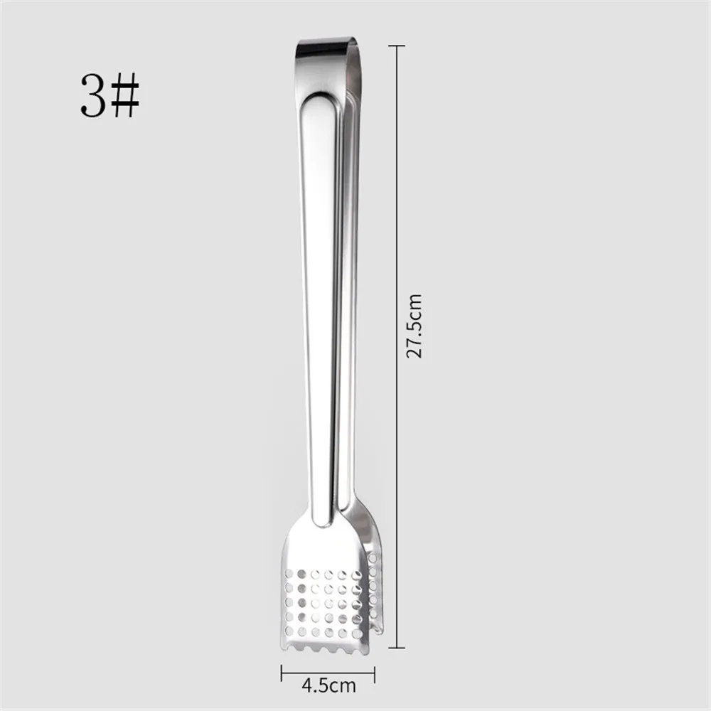 Stainless Steel Food Tongs Buffet Cooking Tool Anti Heat Bread Clip Pastry Barbecue Clamp Kitchen Utensils