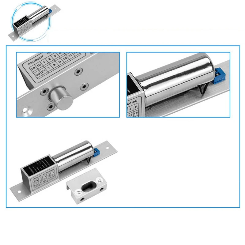 RFID Keypad Door Access Control System Kit Single Door Magnetic Electronic Door Lock Power Supply 5Pcs Key Fobs Full Set Door Se
