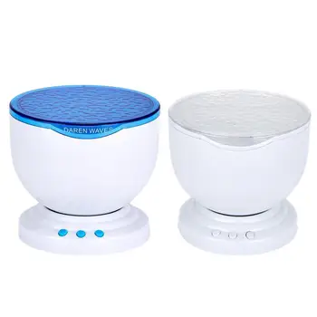 

12 LED Ocean Wave Night Light with Built-in Mini Music Home Night Decoration Gift Projector Rotating Player Light H0F5