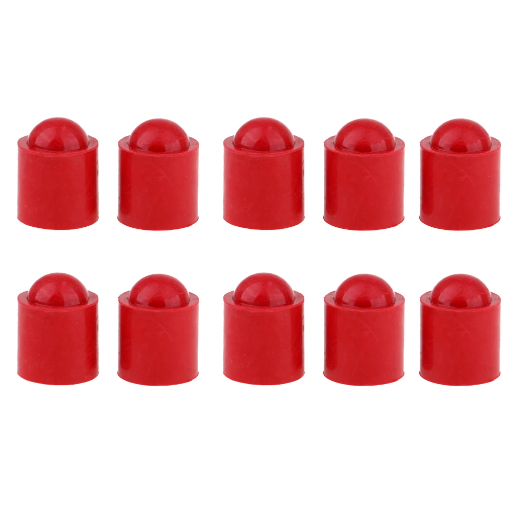 10 Count Pool Cue Tip Cover Protective Cap Billiard Stick Rubber Protector Cues Accessories | Спорт и развлечения
