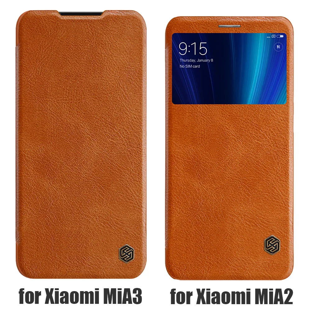 Для Xiaomi mi A3 CC9E mi 6X mi A2 Nillkin Qin телефон флип кожаный чехол Роскошный деловой чехол для Xiaomi mi A3 mi A2 задняя крышка чехол