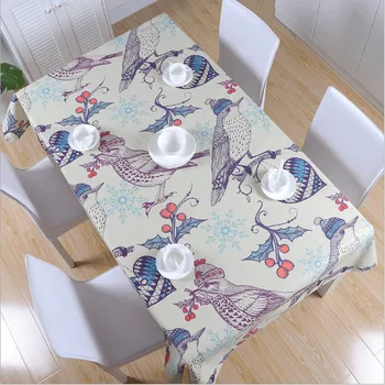 

Newest Waterproof Oil Proof Printing Washable Polyester Tablecloth Dinner Room Table Cloth Rectangle Banquet Table Cloth