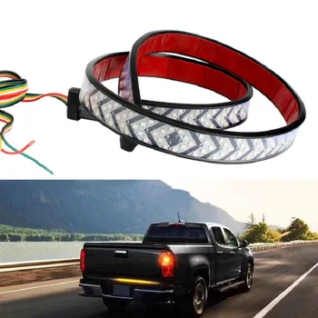 

Car LED Pickup Arrow Red LED Flowing Yellow Turn Signal Lamp Scanning Brake LED Light Bar Reverse Tail Light Strip