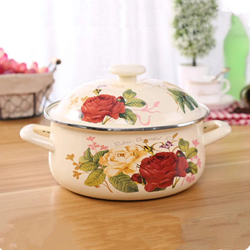 Кастрюля для супа кастрюля тушения эмалированная Persimmon низкая газовая плита