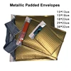 10PCS Gold Metallic Padded Envelopes Wedding Gift Bags Custom Logo Foil Postal Envelopes Padded Shipping Mailing Envelopes ► Photo 2/6
