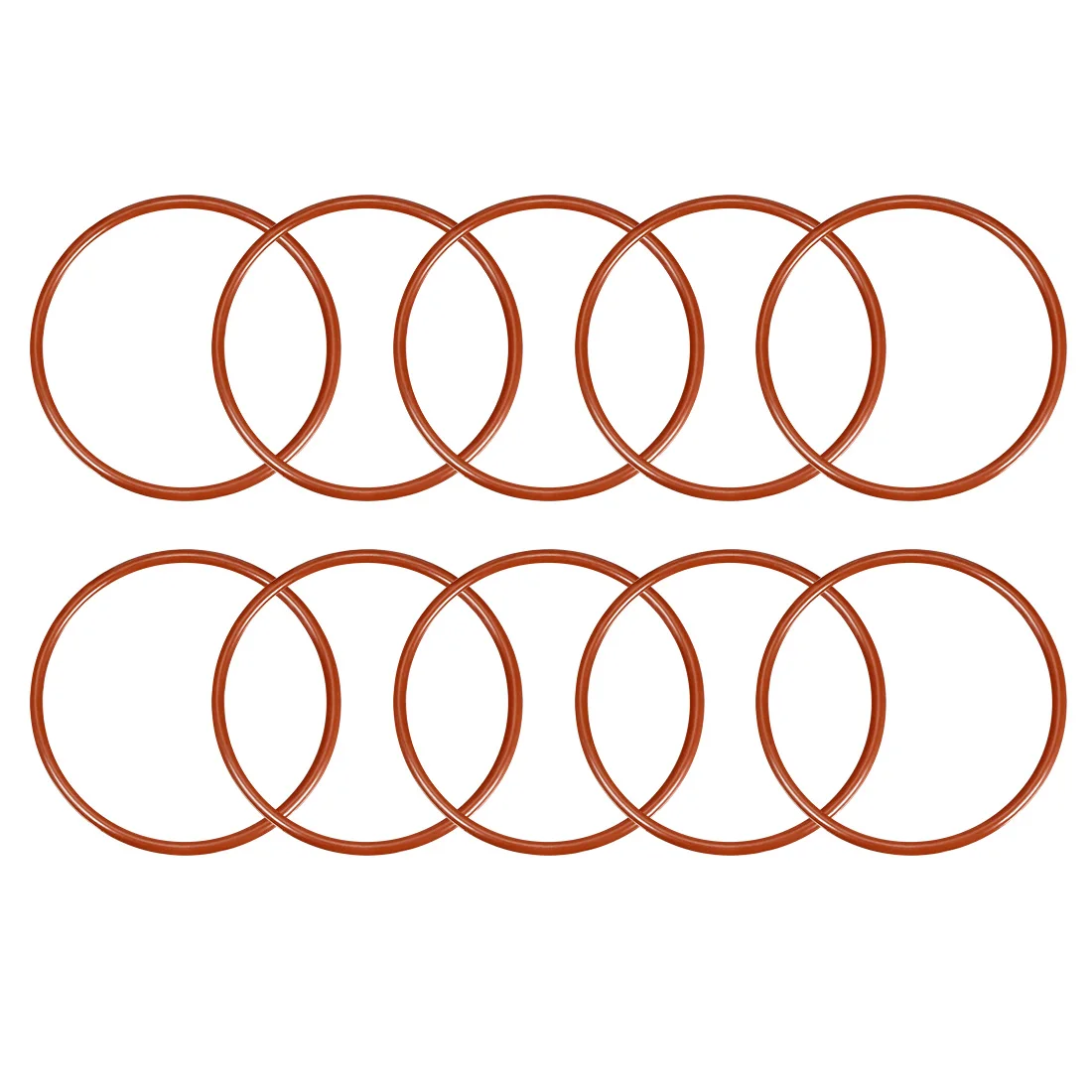 Uxcell Силиконовое уплотнительное кольцо 60 мм x 53,8 мм x 3,1 мм VMQ уплотнительное кольцо уплотнительная прокладка красный 10 шт
