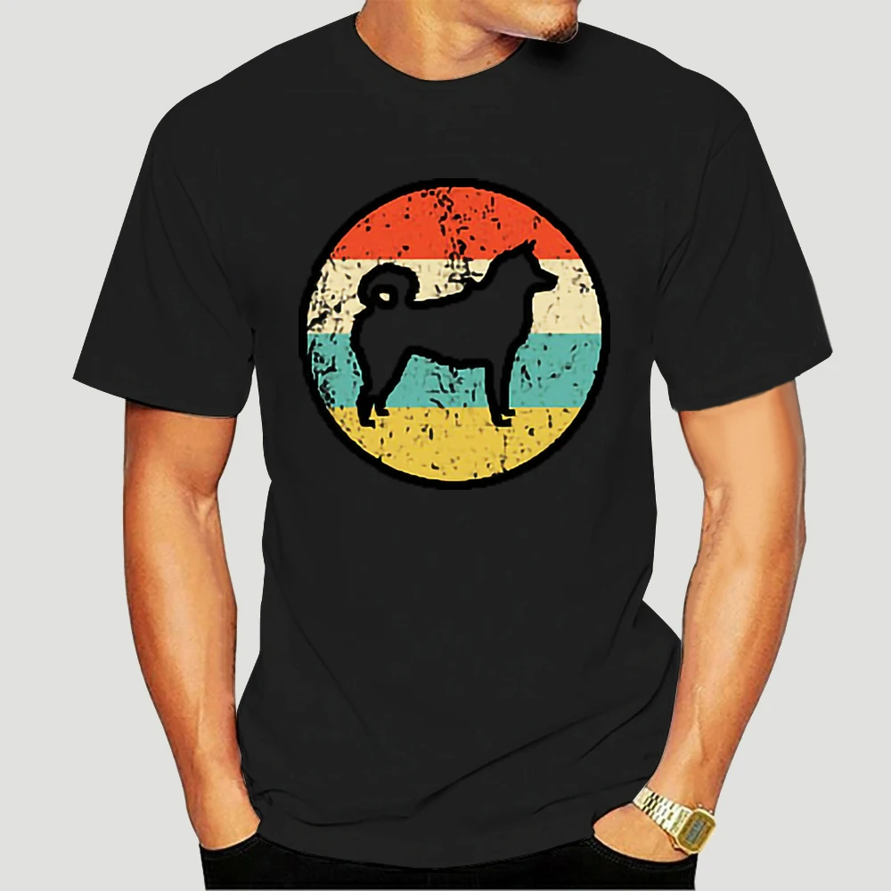 Men's Vintage Akita Inu Dog T Shirt Funny Japanese Akiat T-Shirts Short Sleeved 100% Cotton Casual Tshirt Trendy Tees 6505X | Мужская