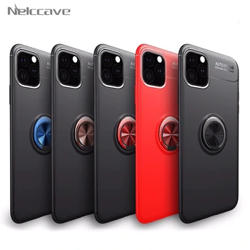 

500 Pieces Magnetic Car Holder Cases For Apple iPhone 11 Pro XS Max XR X 8 Plus 7 6 6S 360 Rotating Finger Ring Phone Case Cover
