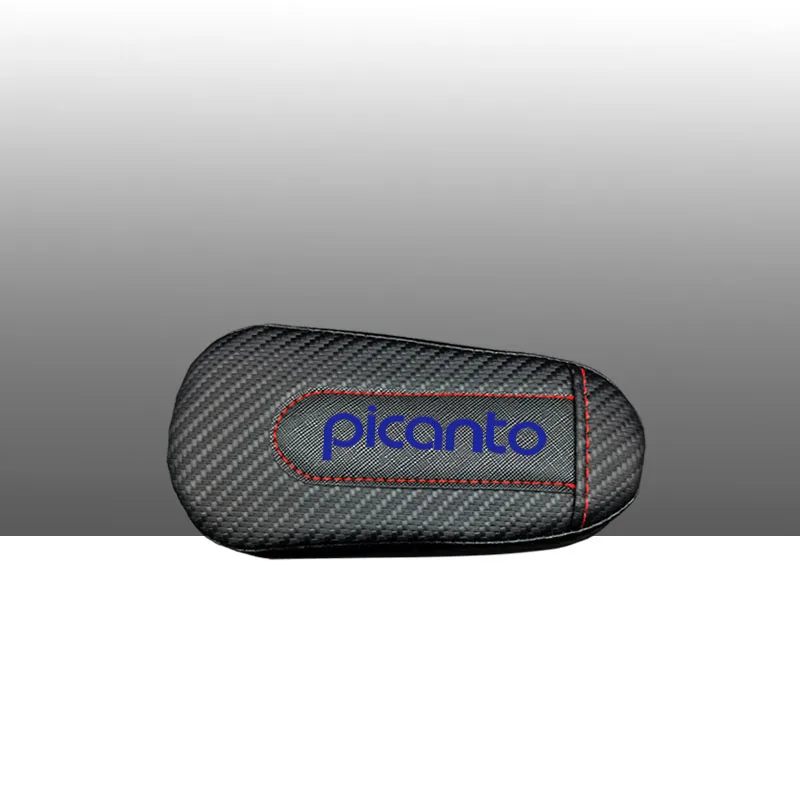 Для Kia Picanto, 1 шт., углеродное волокно, кожа, авто подушка для ног, наколенник, Автомобильный Дверной рычаг, автомобильные аксессуары, защита для автомобиля - Color Name: style 3