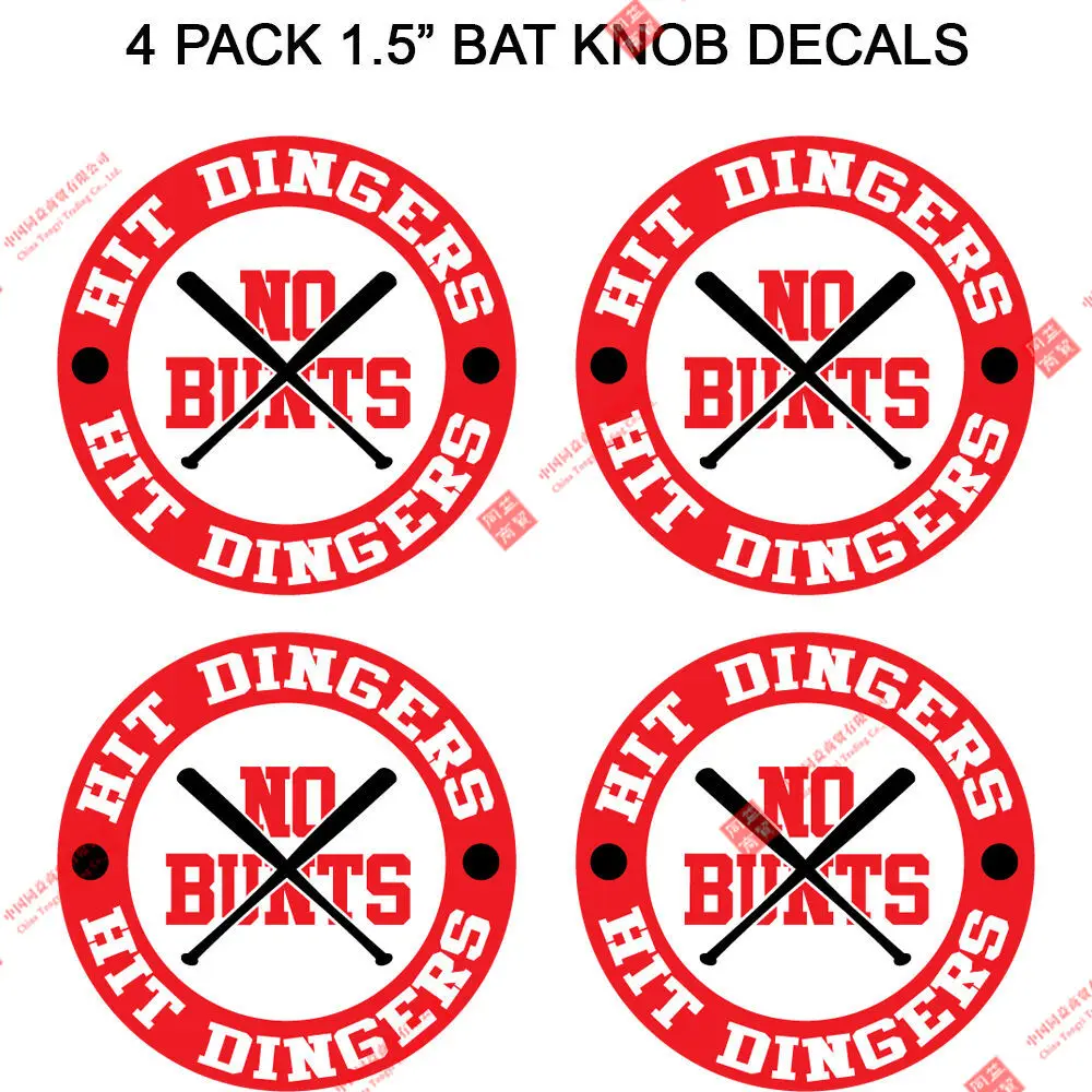 

Racing Motorcycle Helmet Stickers Baseball Softball Bat Knob Decal Set-No Bunts Bat Sticker Set