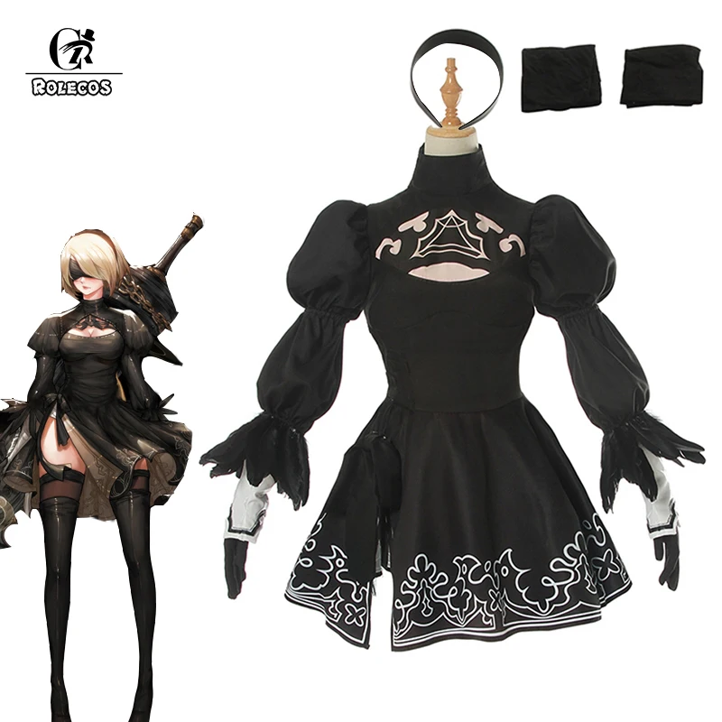 ROLECOS Nier Automata Yorha 2B костюм для косплея сексуальный женский игра No. 2 тип B косплей