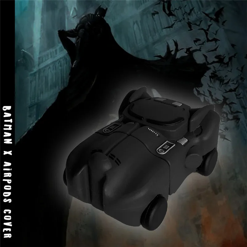 3D Cool Batmobile тумблер Бэтмен автомобильные корпусы гарнитурные для Apple Airpods 1/2 силиконовый защитный чехол для наушников Аксессуары