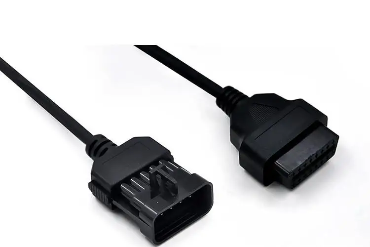 50 шт. для Opel OBD1 10pin к OBD2 16pin кабель для Opel диагностический интерфейс свинец 10 pin до 16 штырьевой OBDII горячая распродажа