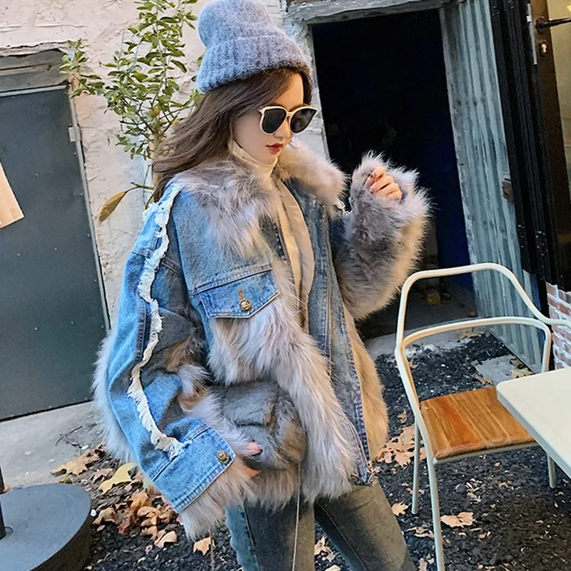Faux Lambswool Fur Cowboy Coat Women 