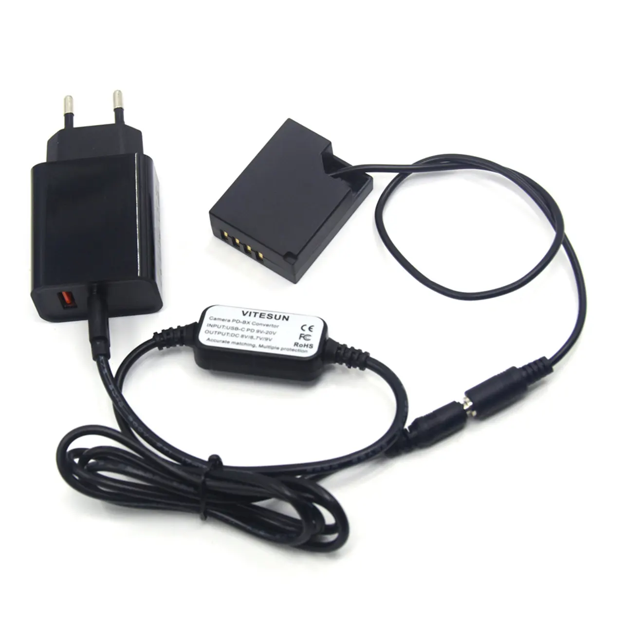 Мощность банк Тип USB C кабель + NP W126 манекен Батарея Зарядное устройство для ЖК