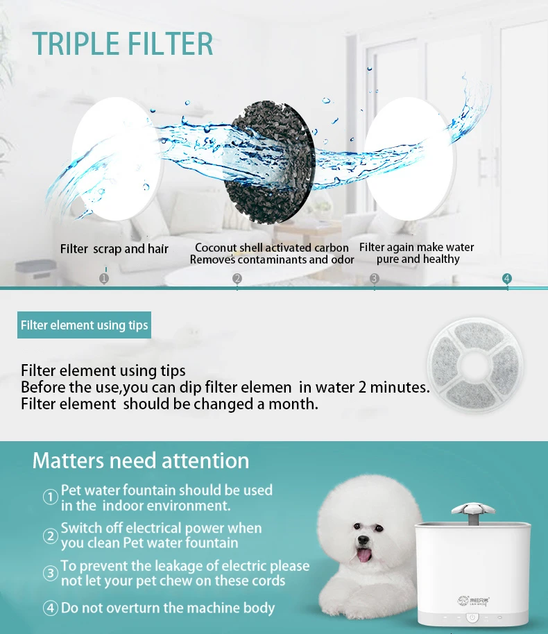 Radar Sensing Cat Water Fountain 2L Electric Pet Fountain  Automatic Dog  Water Dispenser  (8)