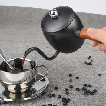 

Manual Coffee Pot 304 Stainless Steel Large Capacity Wood Handle Gift Set for Water Bottle In-Stock Items CE / EU Creative Cup