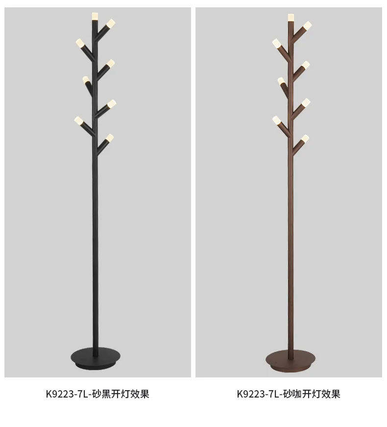 Conduziu a Lâmpada de Assoalho Nordic Minimalista Lampe Piso Lampsmoderno Preto - Marrom Sala Estar Estudo Quarto Cabeceira Candeeiros Mesa Led 6 estar estudo quarto cabeceira candeeiros mesa