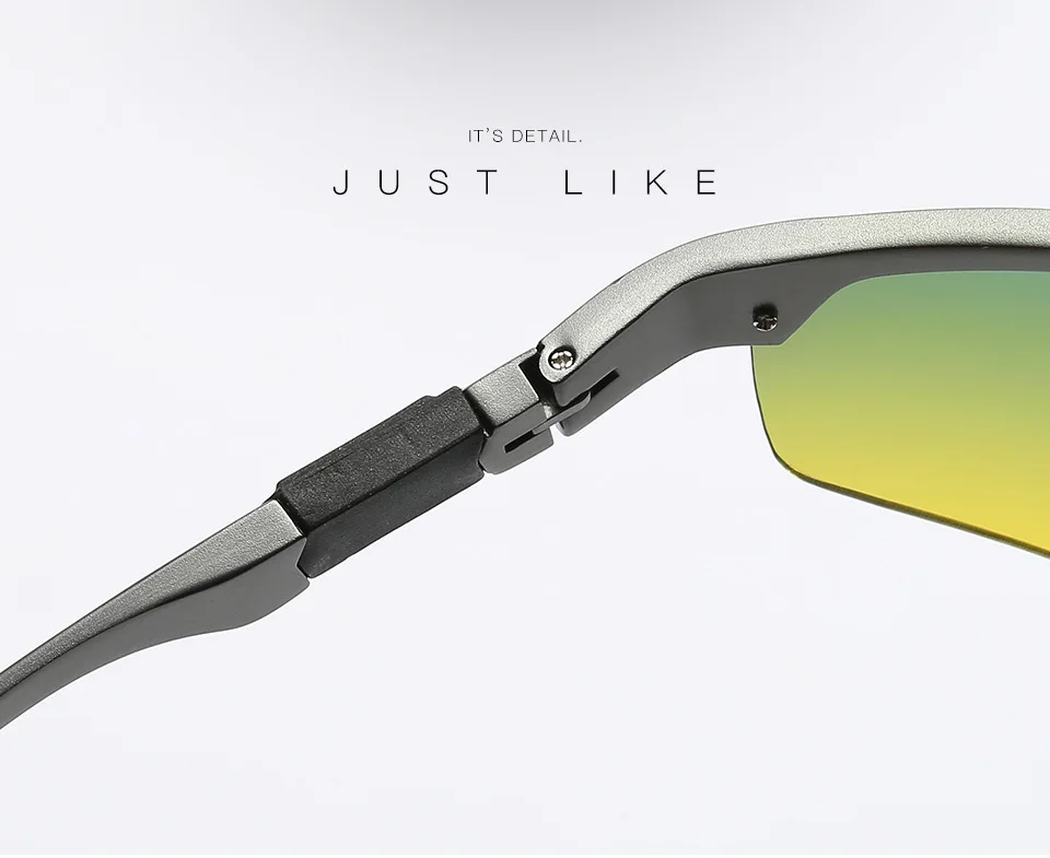 Occhiali da sole di design di marca Occhiali da sole polarizzati quadrati in alluminio e magnesio Tonalità di guida diurne e notturne antiriflesso_voghion.com