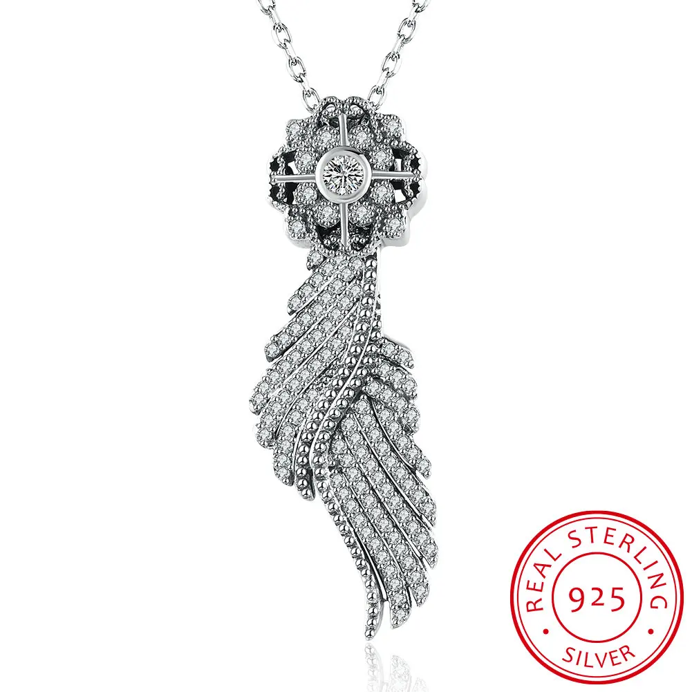 

GUMAYA 925 Sterling Silver Sail-shaped Diamond Long Cute Romantic Necklace Women's PDRSVM010-24 Pendants