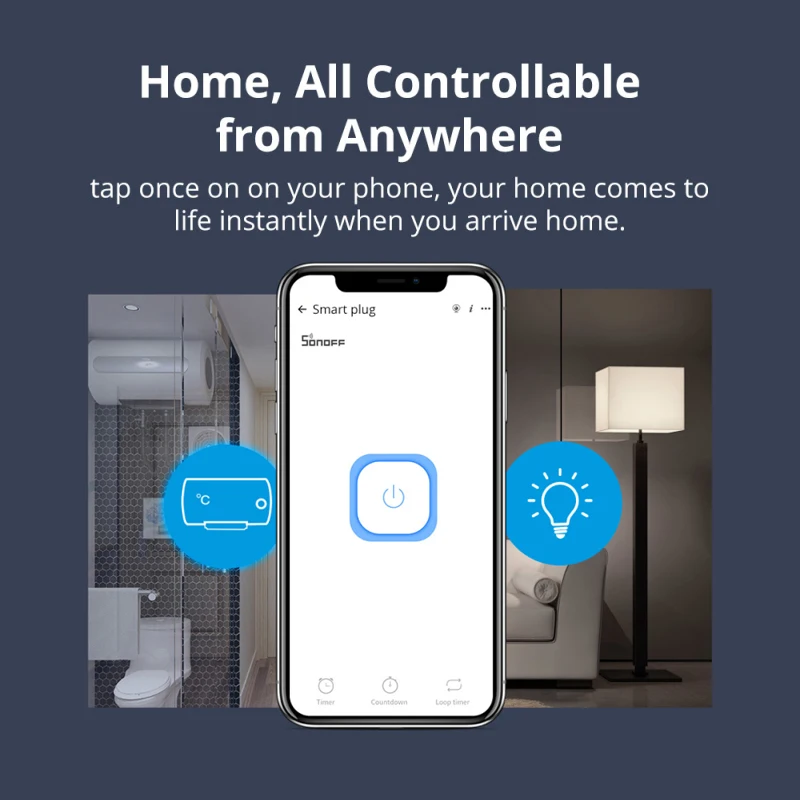 Smart Plug Smart Switch SONOFF S26 R2 plug Wireless Smart Socket WiFi EU/FR Smart Plug eWelink power For Alexa Google yandex alice smartthings