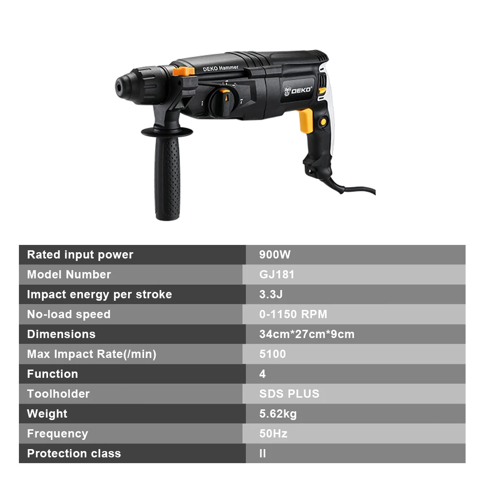 DEKO Rotary hammer drill Electric 