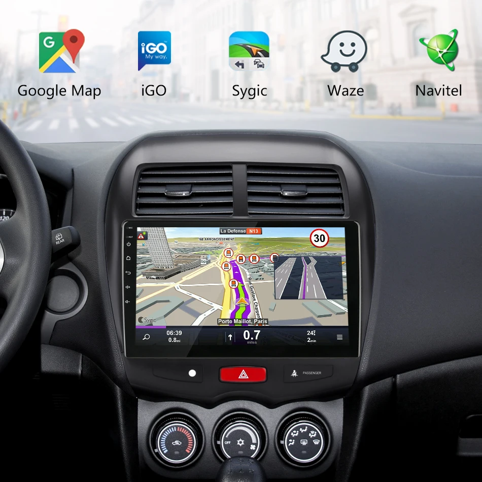 Jansite 1" 2G+ 32G Автомагнитола для Mitsubishi ASX 2010- RDS Wifi gps Android сенсорный экран мультимедийные видеоплееры с рамкой