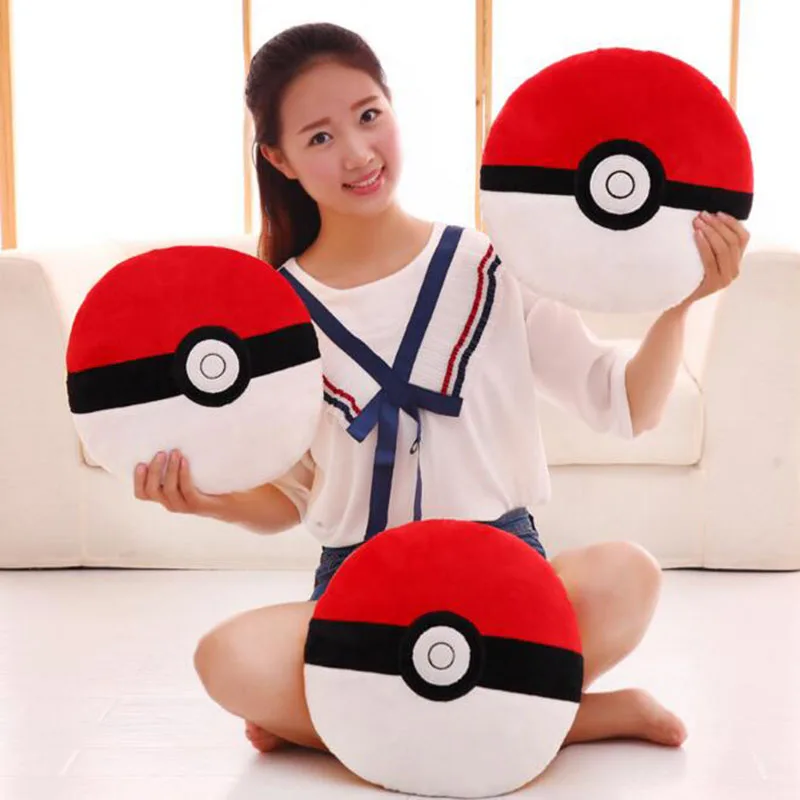 30cm Pokeball Shape Plush Toys Children Pillow Pokeball Toys