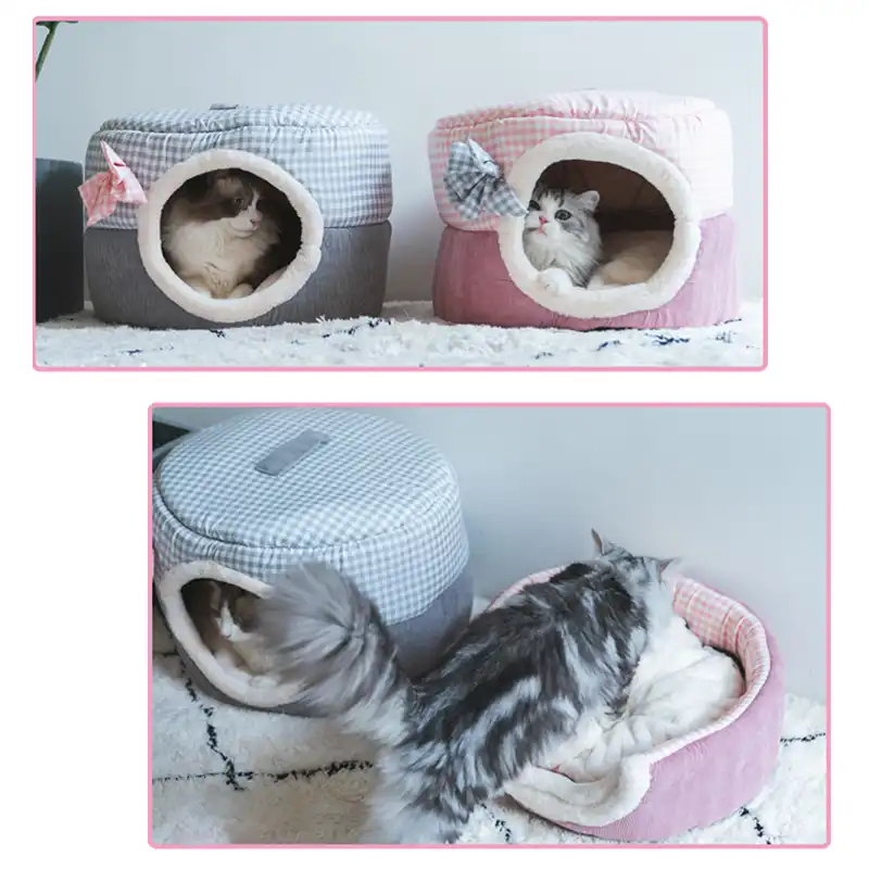 Lit Amovible En Peluche Douce Pour Chat Niche Pour Chiot Nid D Hiver Chaud Pour Animaux De Compagnie Aliexpress