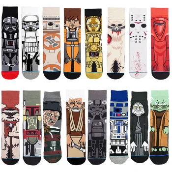 

Star Wars Movie Stockings Master Yoda R2-D2 Cosplay Socks Wookiee Jedi Knight Novelty Men's Women's Socks Spring Autumn Winter