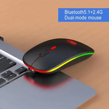 

2.4G and Bluetooth 5.1 Dual Mode Charging Wireless Mouse Silent Mouse bluetooth mouse with 500mAh battery for pc laptop