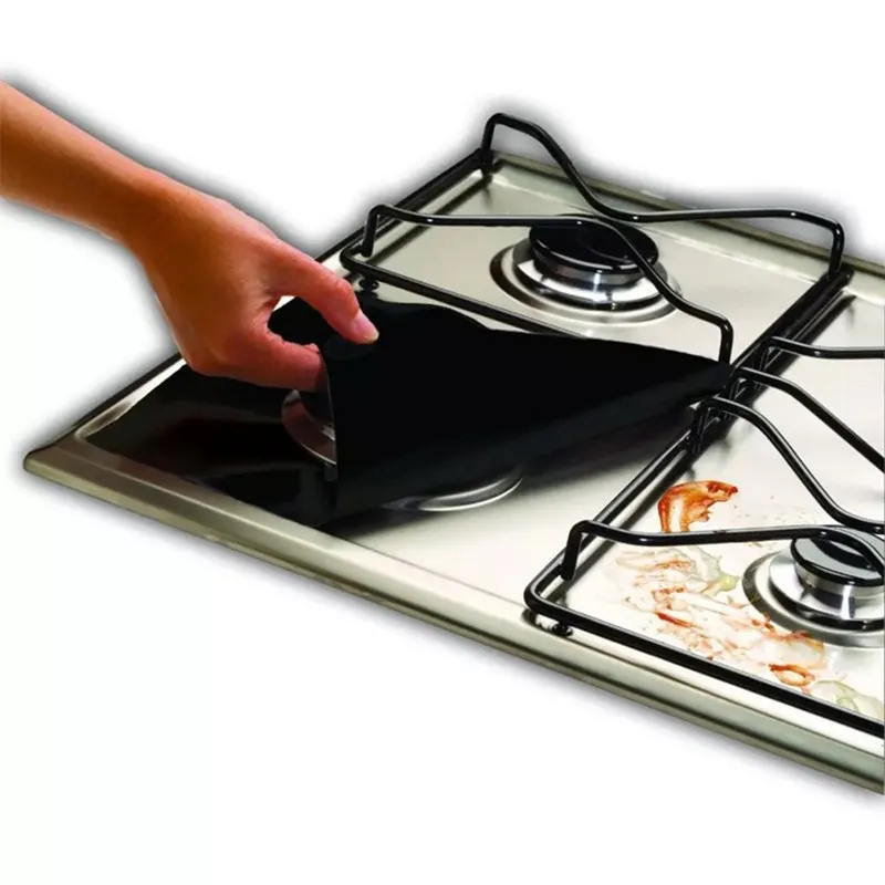 1/4PC Stove Protector Cover Liner Gas Stove Protector Gas Stovetop Burner Kitchen Accessories Mat Cooker Cover