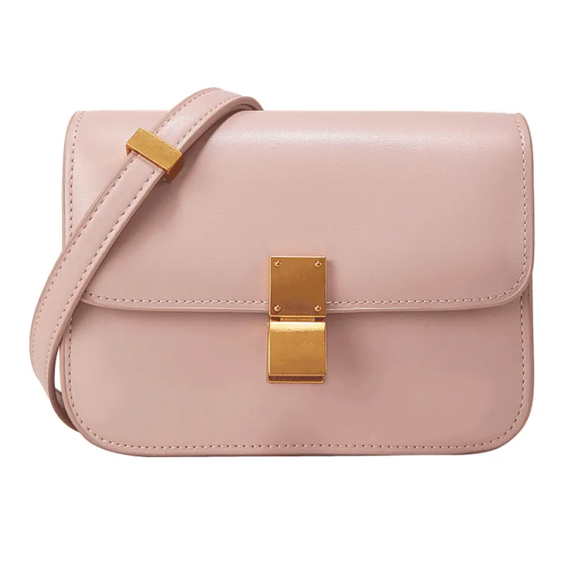 

2019 The Latest Star Of The Same Girl Pink Small Bag Box Shape Small Bag
