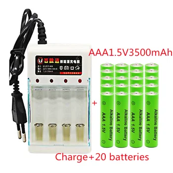 

AAA 1.5V 3500 mah rechargeable battery AAA 1.5 V 3500 mah Rechargeable Alcalinas drummey +1pcs 4-cell battery charger