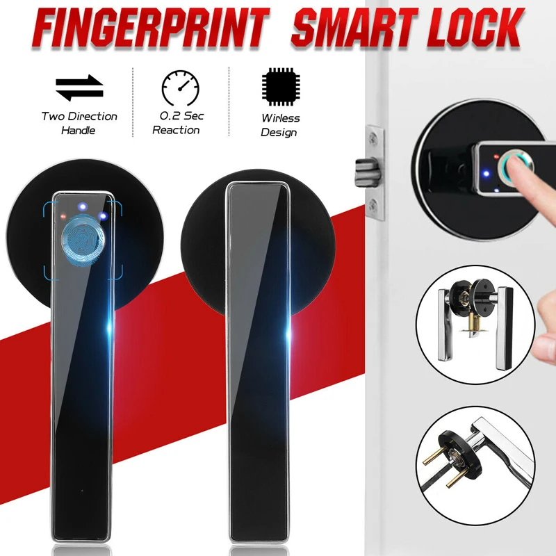 

Fingerprint Lock Smart Password Door Stainless Steel Home Security Locks USB Charging can CSV