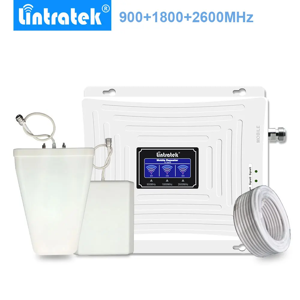 Lintratek Amplificador 4G LTE Band 3+ Band 7 GSM